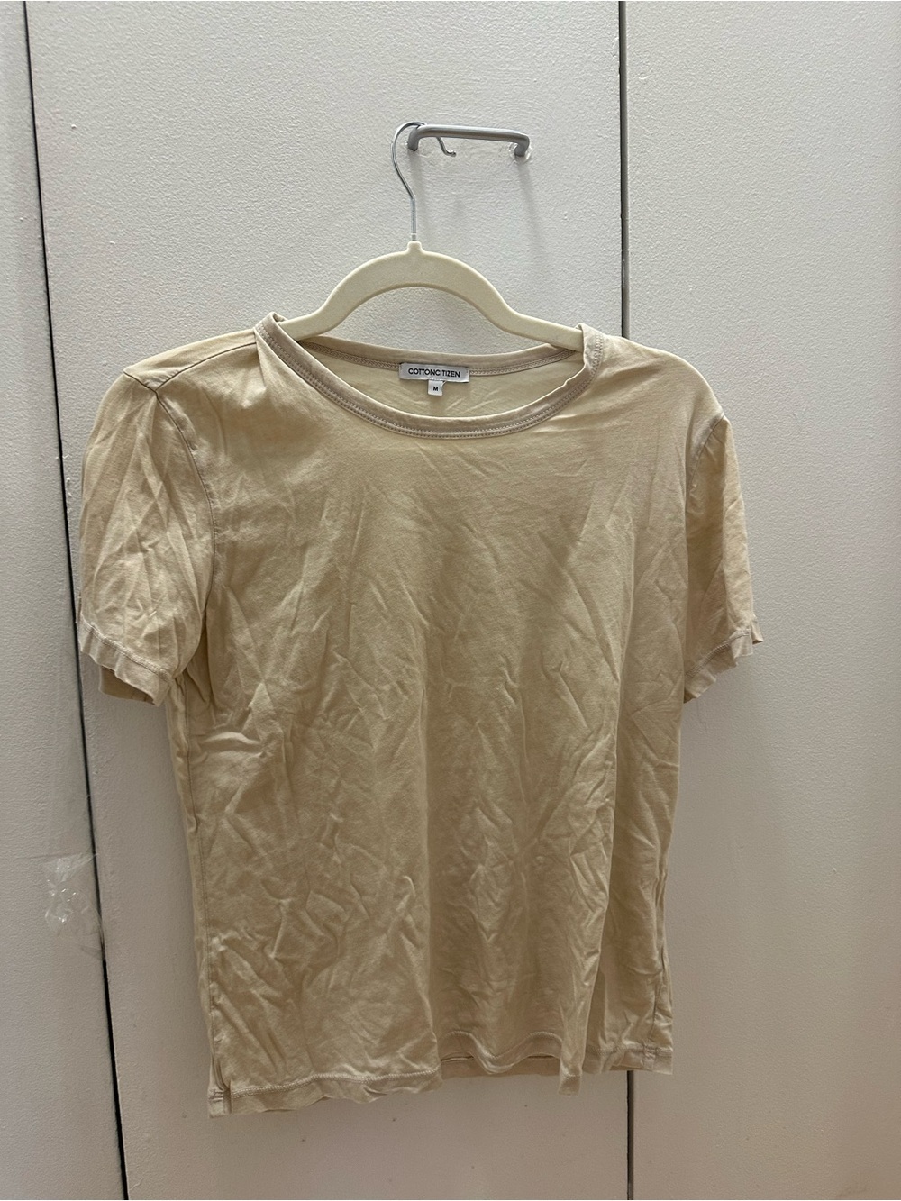 Cotton Citizen Women's Crewneck Tee in Beige